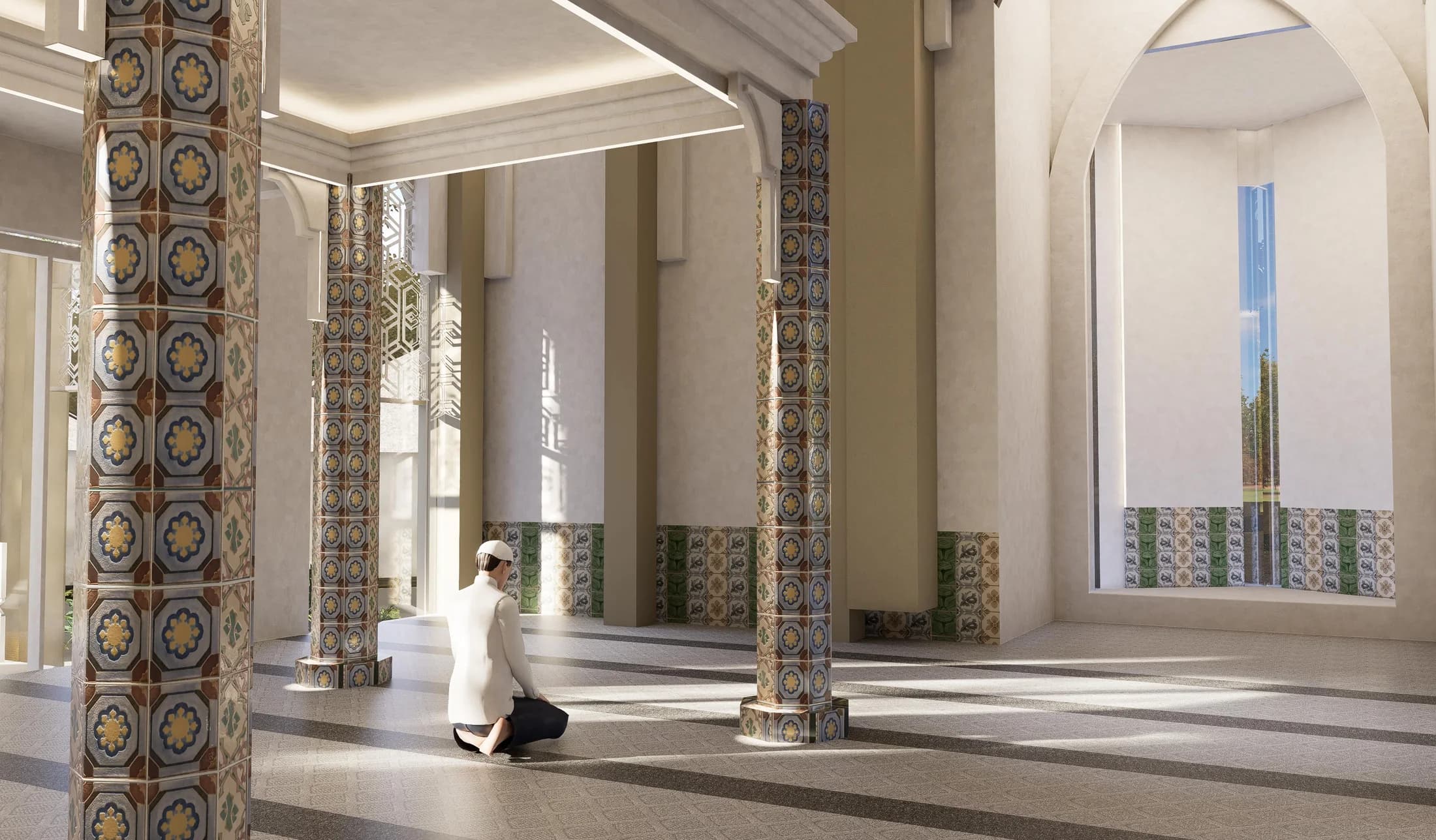 Cadangan ruang dalaman baharu Masjid Al-Junid